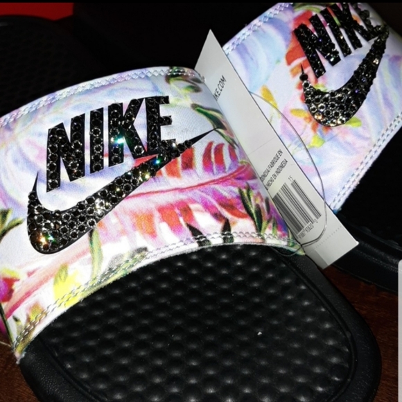 Nike Slides Benassi Bling Diamond Floral - Picture 7 of 7